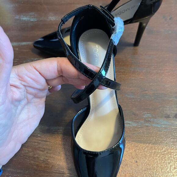 NWT TOP MODA Women's Stiletto Monroe-5 Verniz High Heels Ankle Strap Size 7 - Picture 8 of 10